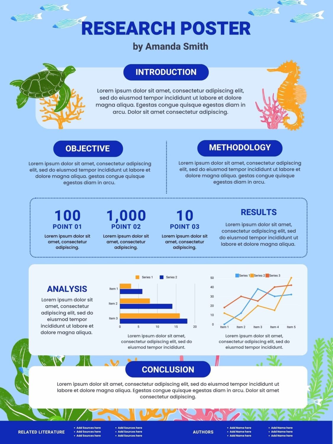 Illustrated Ocean Research Poster - slide 2