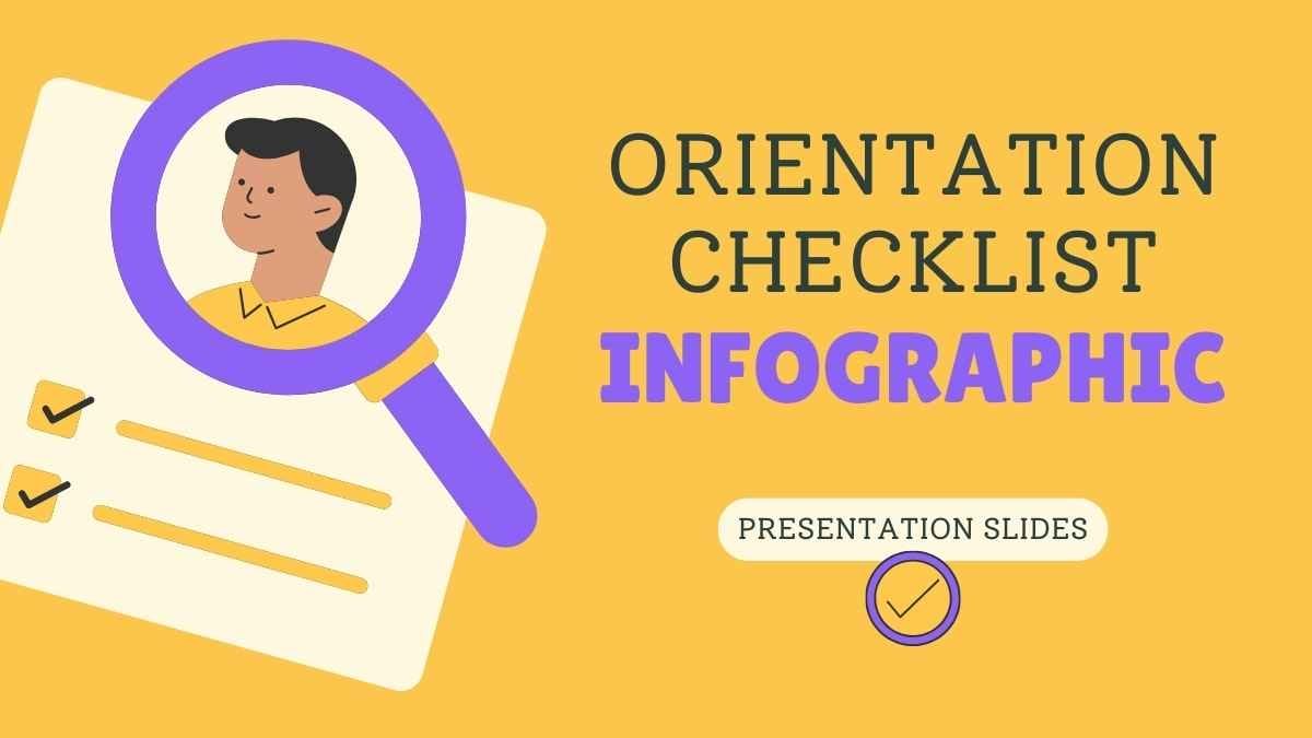 Illustrated Orientation Checklist Infographic - slide 1