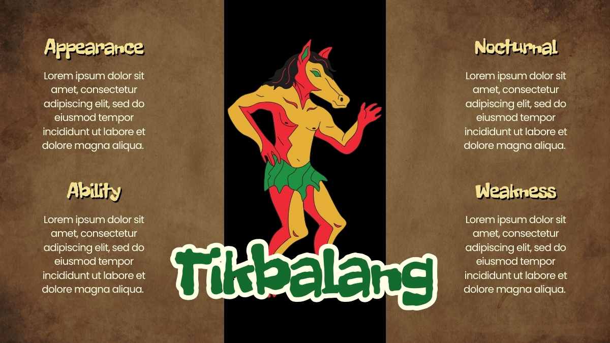 Slides Ilustrados de Criaturas Míticas Filipinas - deslizar 14