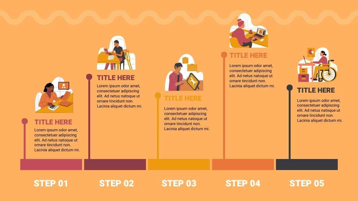 Illustrated Project Management Workflow Infographic - slide 3