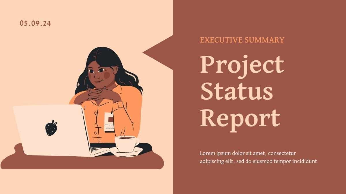 Illustrated Project Status Report Executive Summary Slides - slide 1