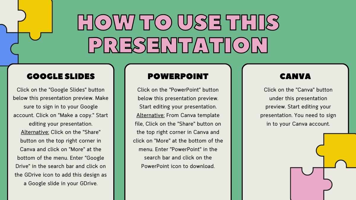 Illustrated Puzzle Diagrams for Middle School Slides - slide 2