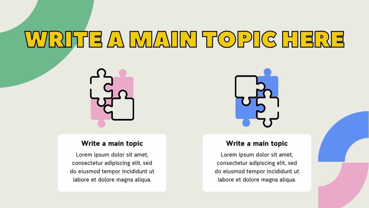 Illustrated Puzzle Diagrams for Middle School Slides - slide 4