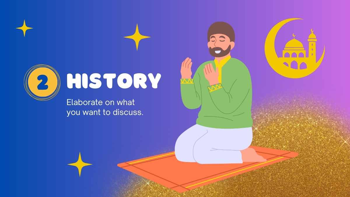 Slides de Atividades do Ramadã para o Tema de Religião Ilustrado - deslizar 9