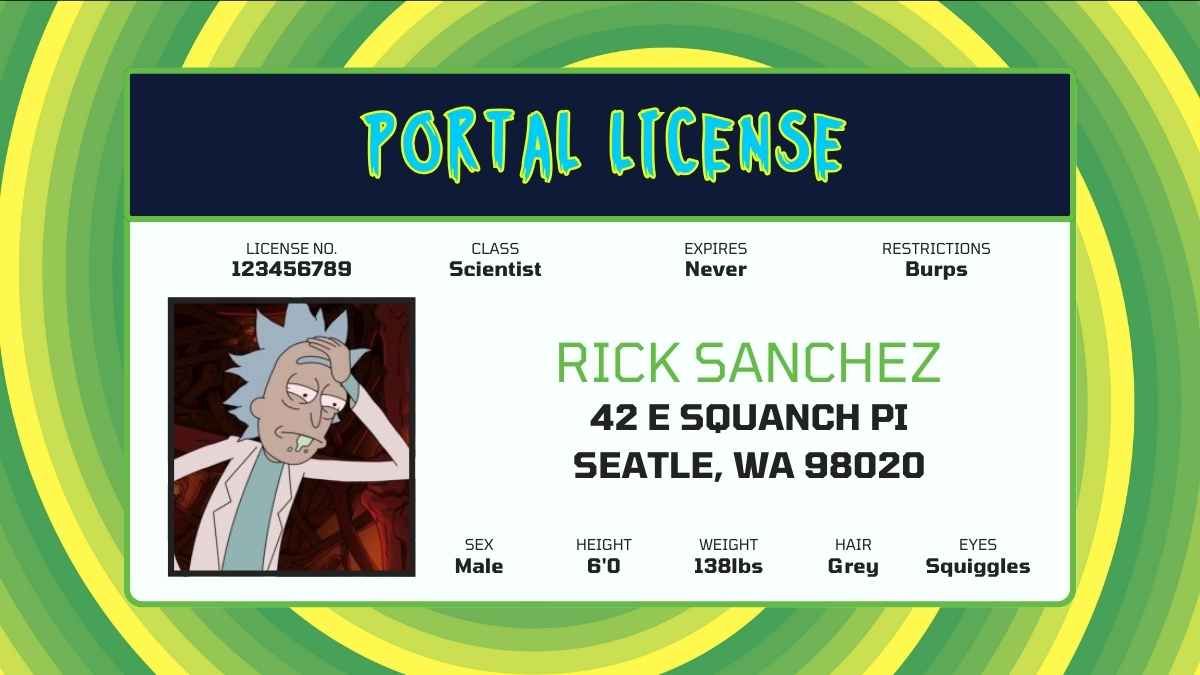 Illustrated Rick and Morty Sci-fi Background Slides - slide 12