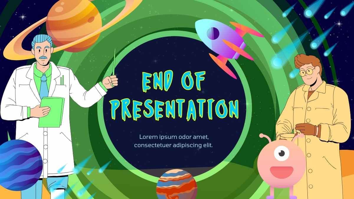 Illustrated Rick and Morty Sci-fi Background Slides - diapositiva 14