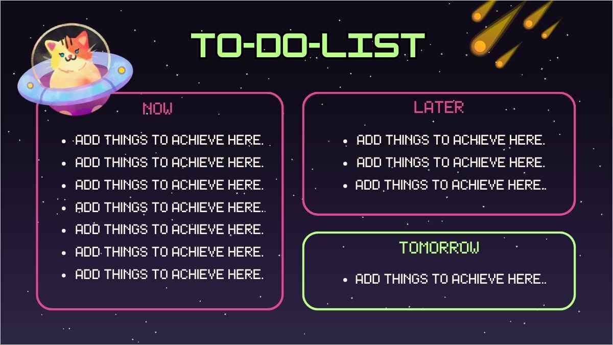 Illustrated Rocket and Planets Study Planner Slides - slide 11