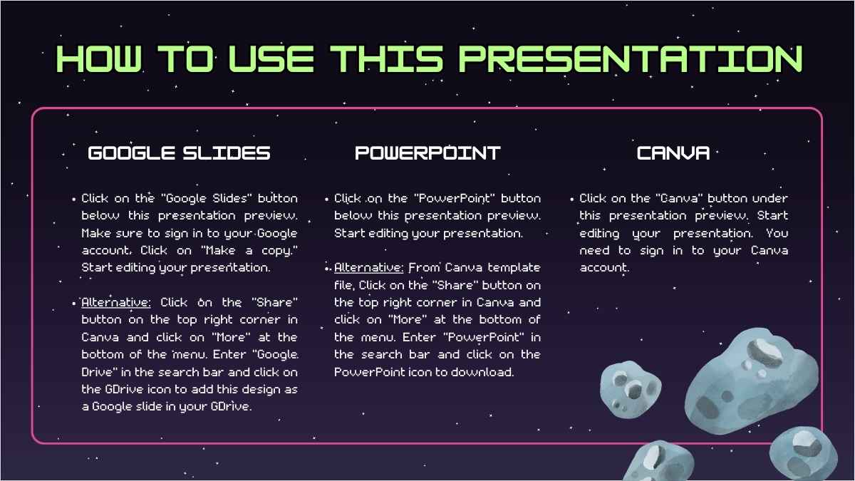 Illustrated Rocket and Planets Study Planner Slides - slide 2