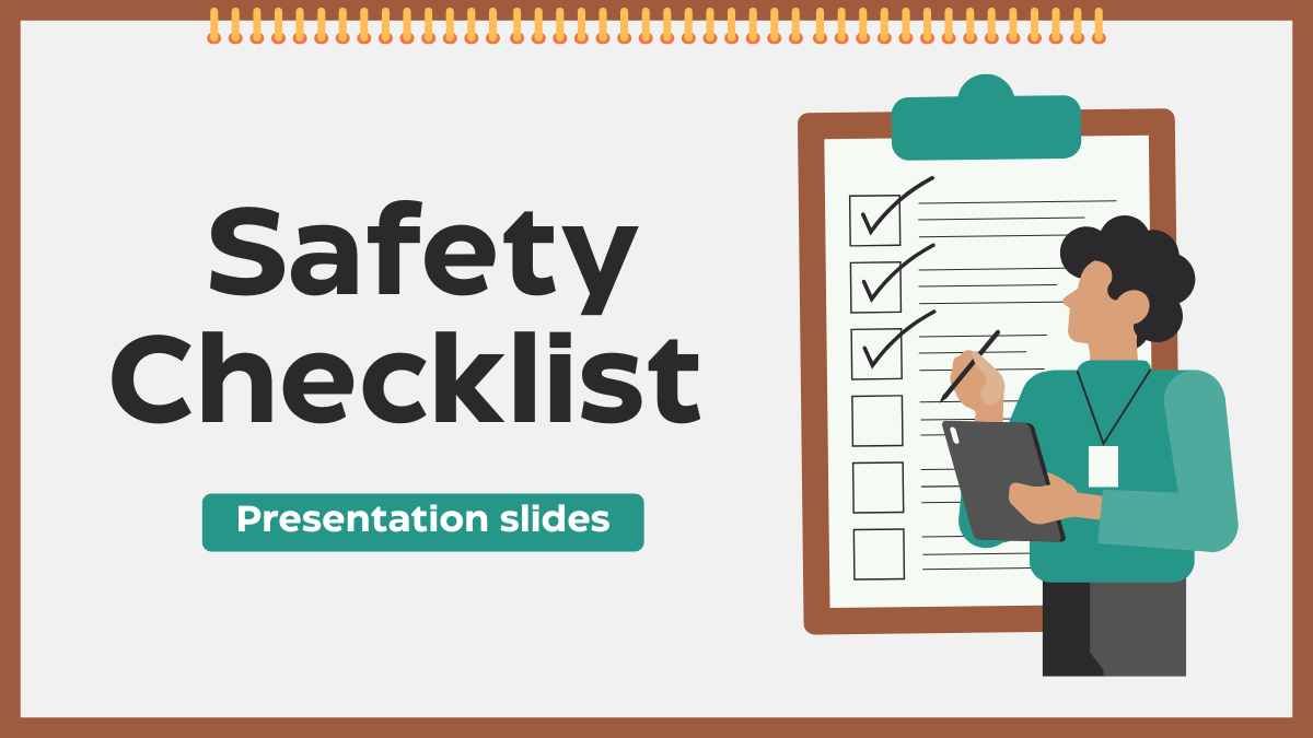 Illustrated Safety Checklist Slides - diapositiva 1