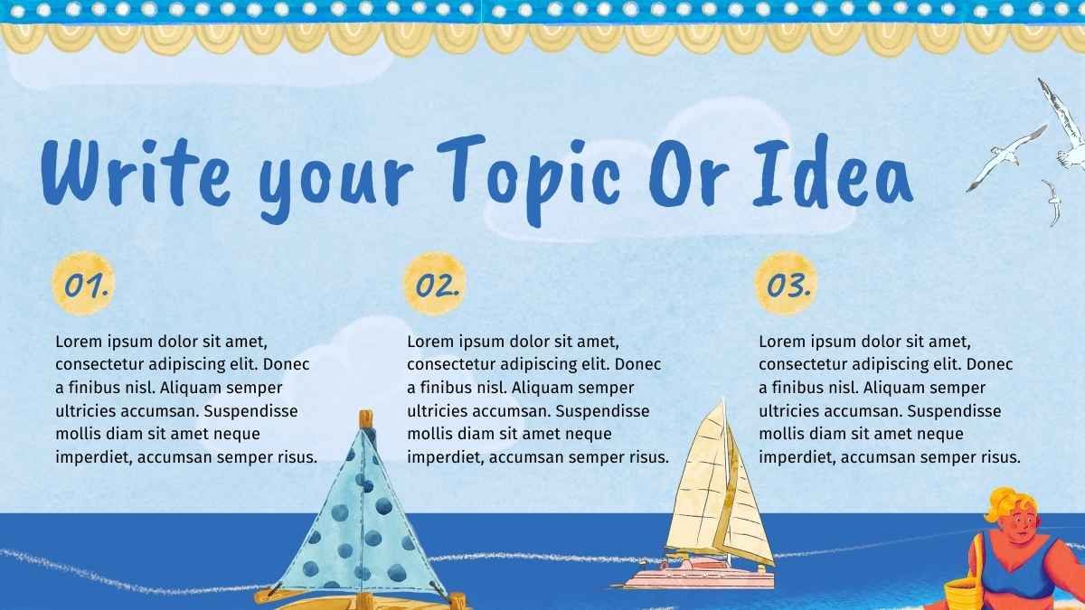 Illustrated Sailboat and Sea Slides - diapositiva 7