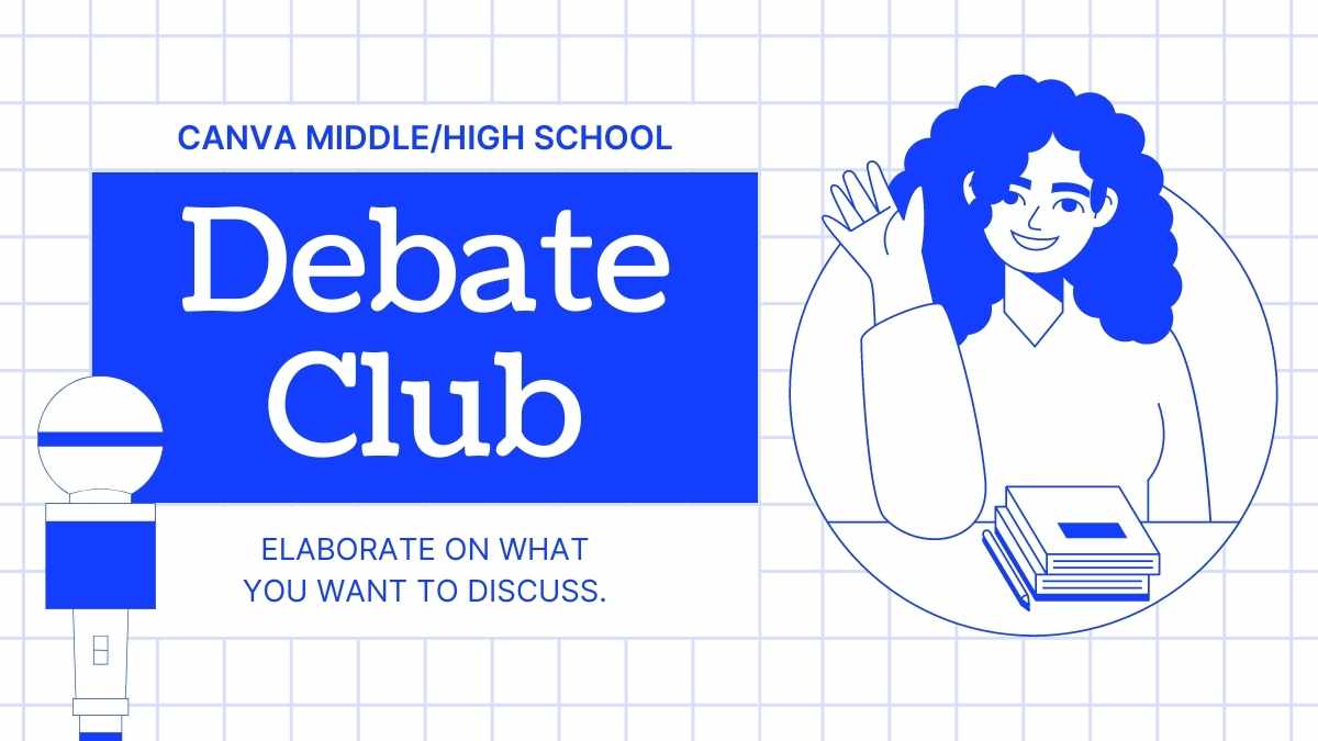 Illustrated School Debate Club Slides - slide 1