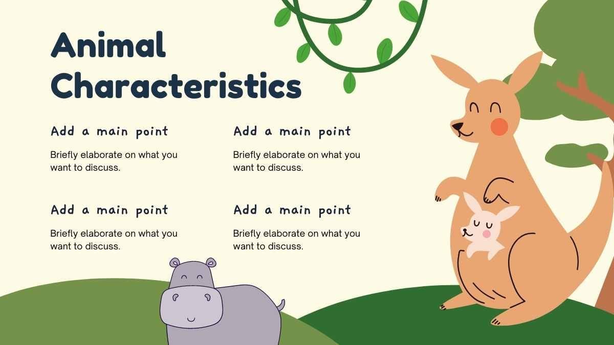 Adorables Plantillas Ilustradas de Animales para Ciencias - diapositiva 10