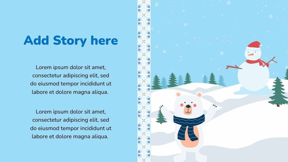 Illustrated Snowman Story Book Slides - slide 10