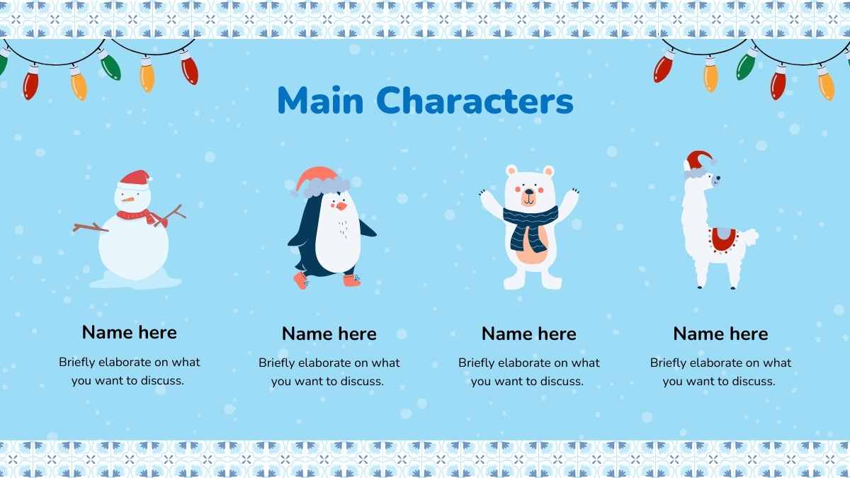 Illustrated Snowman Story Book Slides - slide 6