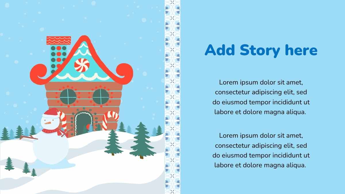 Illustrated Snowman Story Book Slides - slide 9