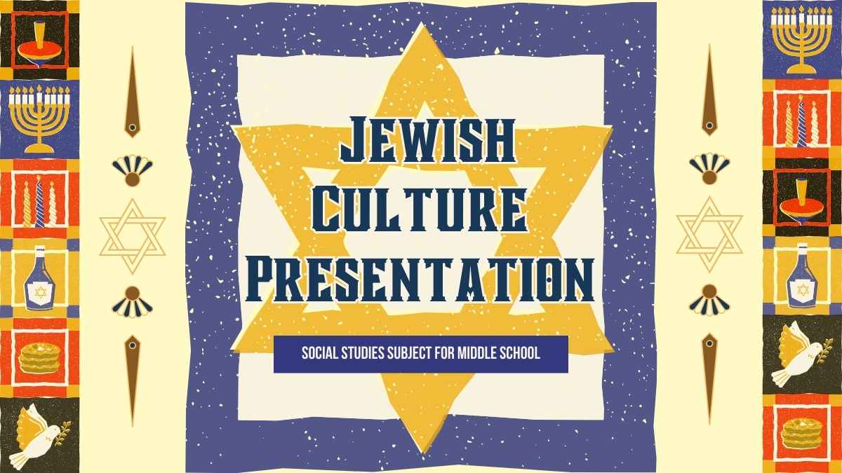 Assunto de Estudos Sociais Ilustrados: Slides sobre a Cultura Judaica - deslizar 1