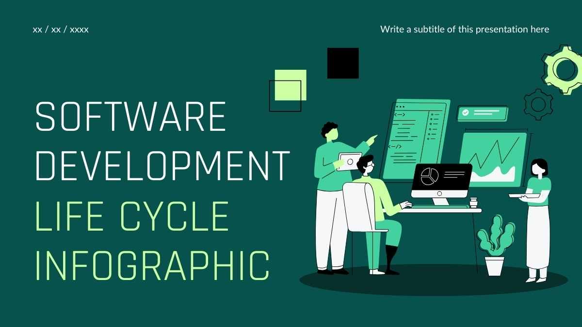 Illustrated Software Development Life Cycle Infographic - slide 1