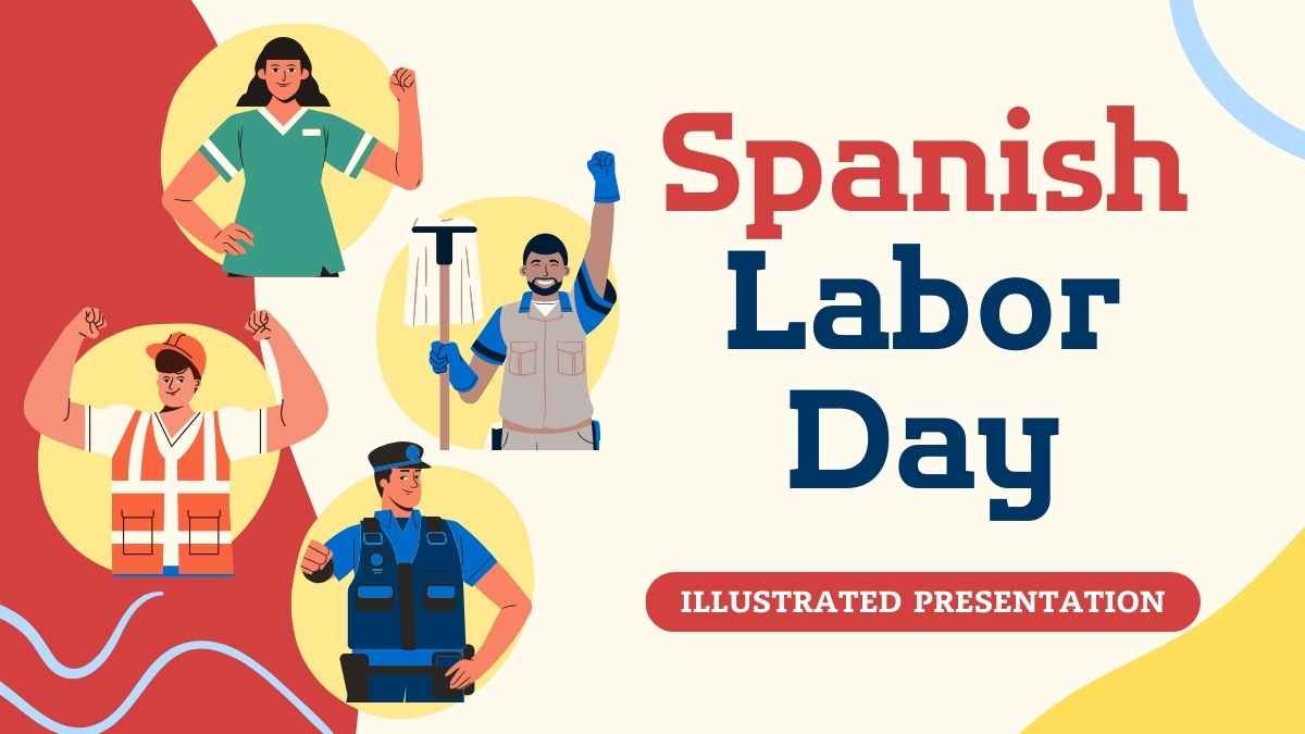 Illustrated Spanish Labor Day - diapositiva 2