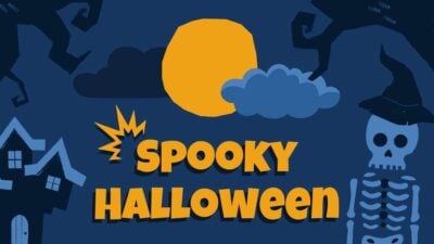 Slide Halloween Menyeramkan dengan Ilustrasi Menakutkan