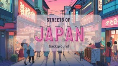 Illustrated Streets of Japan Background