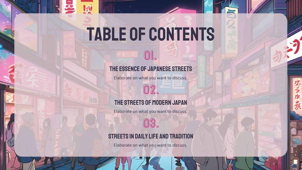 Illustrated Streets of Japan Background - slide 2