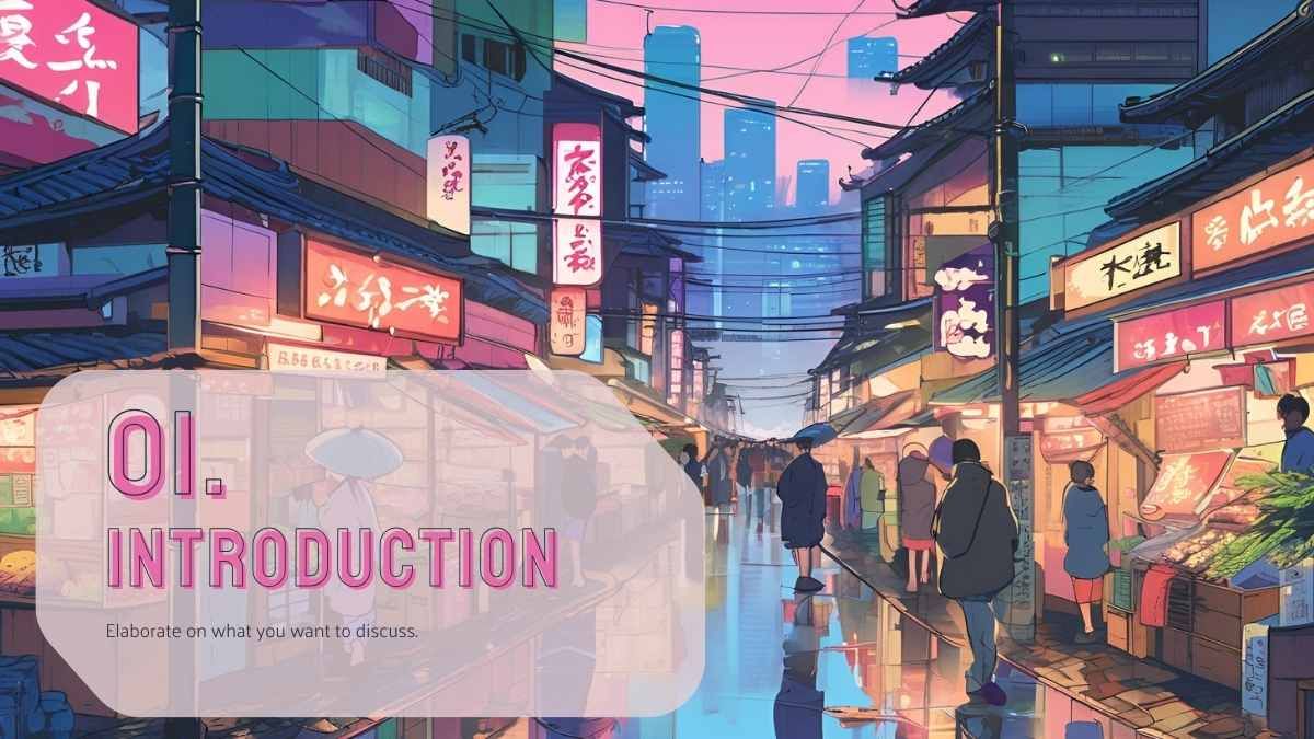 Illustrated Streets of Japan Background - slide 3