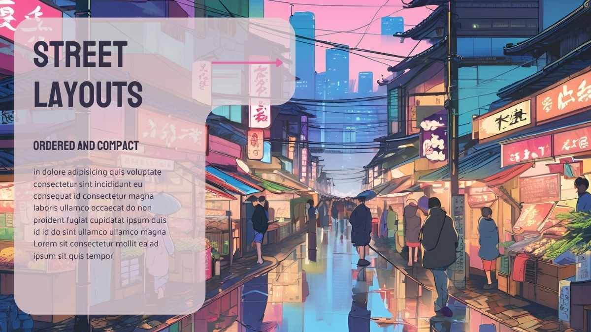 Illustrated Streets of Japan Background - slide 5