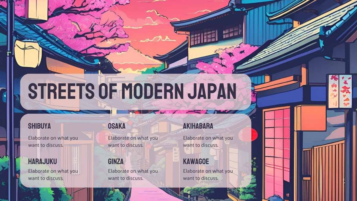 Illustrated Streets of Japan Background - slide 7