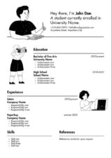 Illustrated Student CV Resume