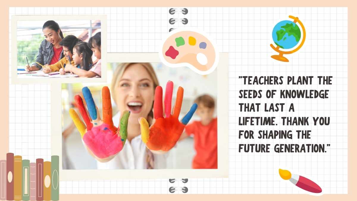 Illustrated Teacher Binder Background Slides - slide 9