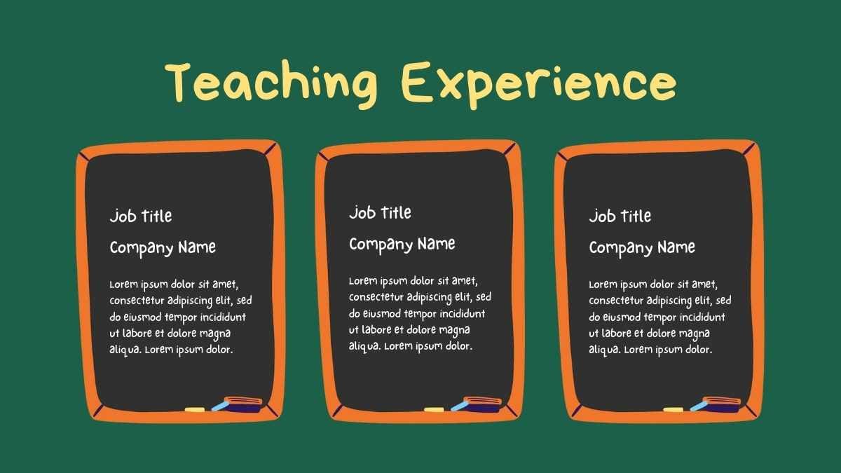 Illustrated Teacher Resume Slides - slide 7