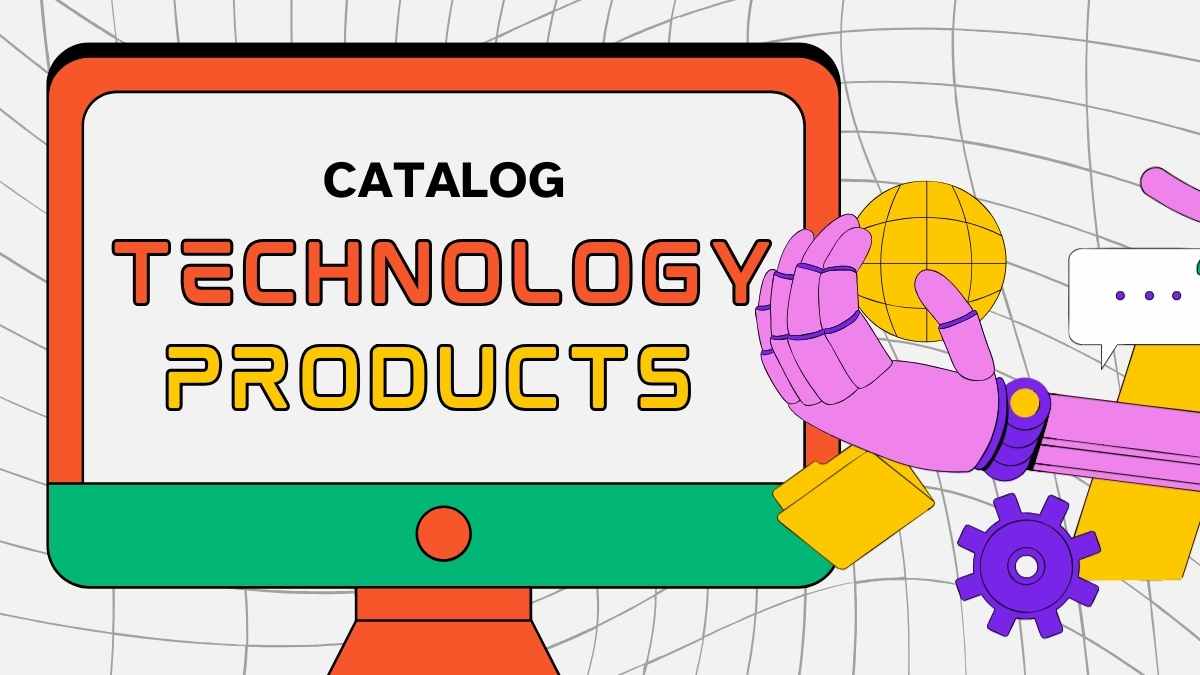 Illustrated Technology Products Catalog Slides - slide 1