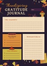 Illustrated Thanksgiving Gratitude Journals