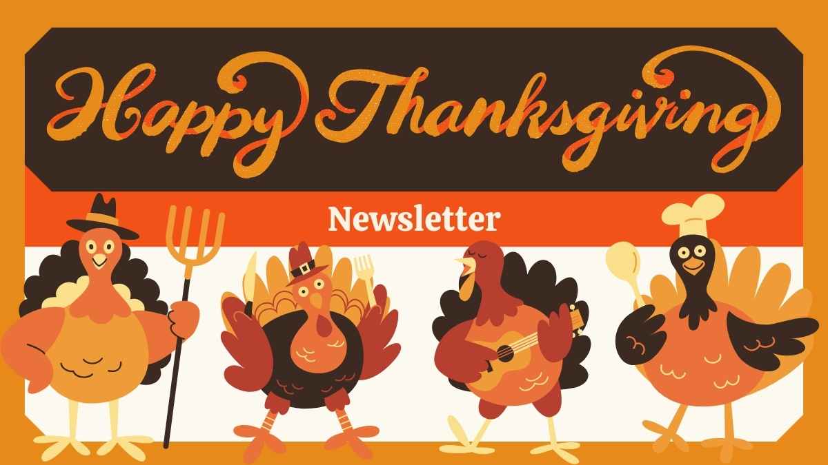 Illustrated Thanksgiving Newsletter Slides - slide 1