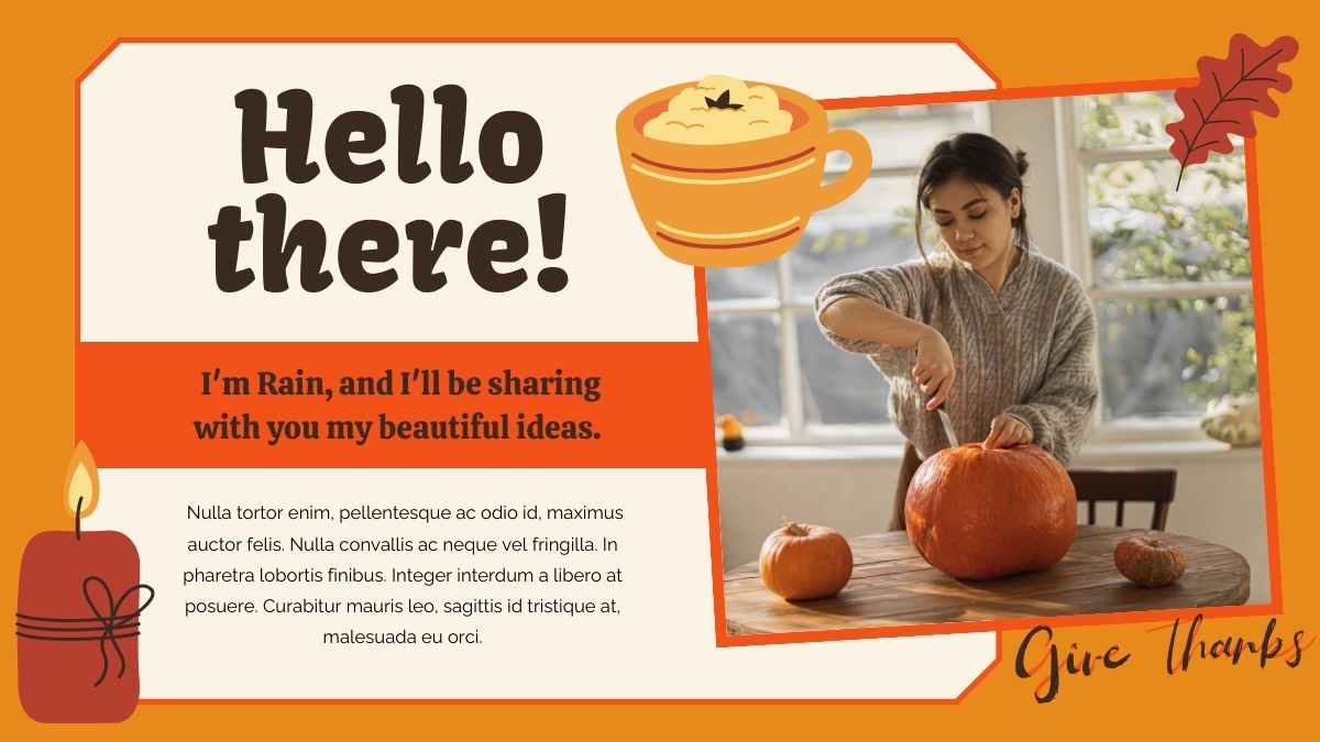 Illustrated Thanksgiving Newsletter Slides - slide 5