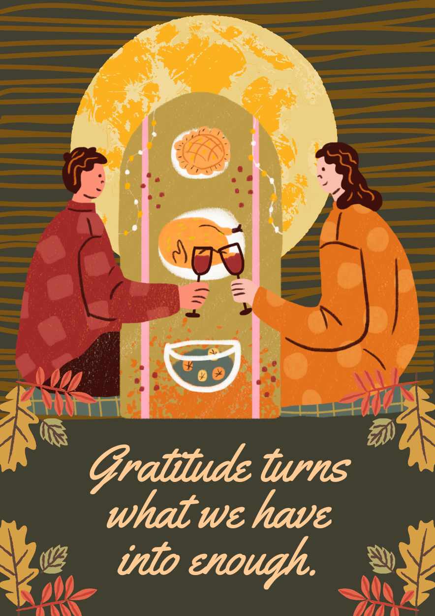 Illustrated Thanksgiving Quote Posters - slide 1