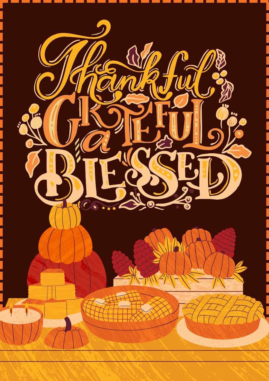 Illustrated Thanksgiving Quote Posters - slide 2