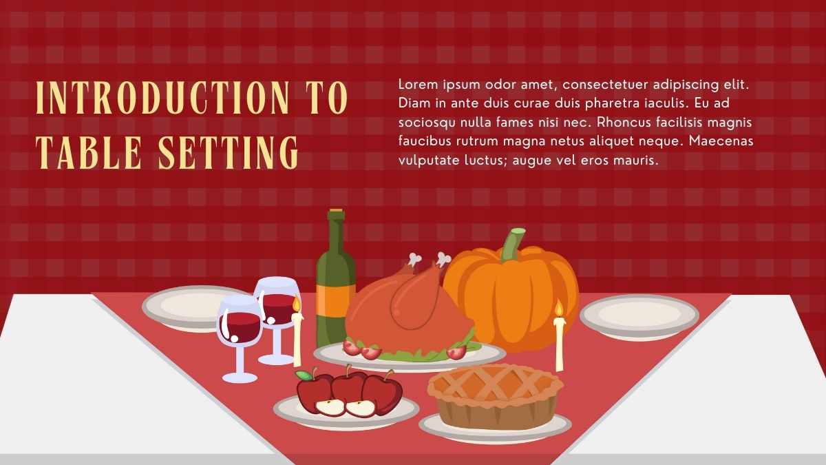 Illustrated Cottagecore Thanksgiving Table Setting Guides - slide 2