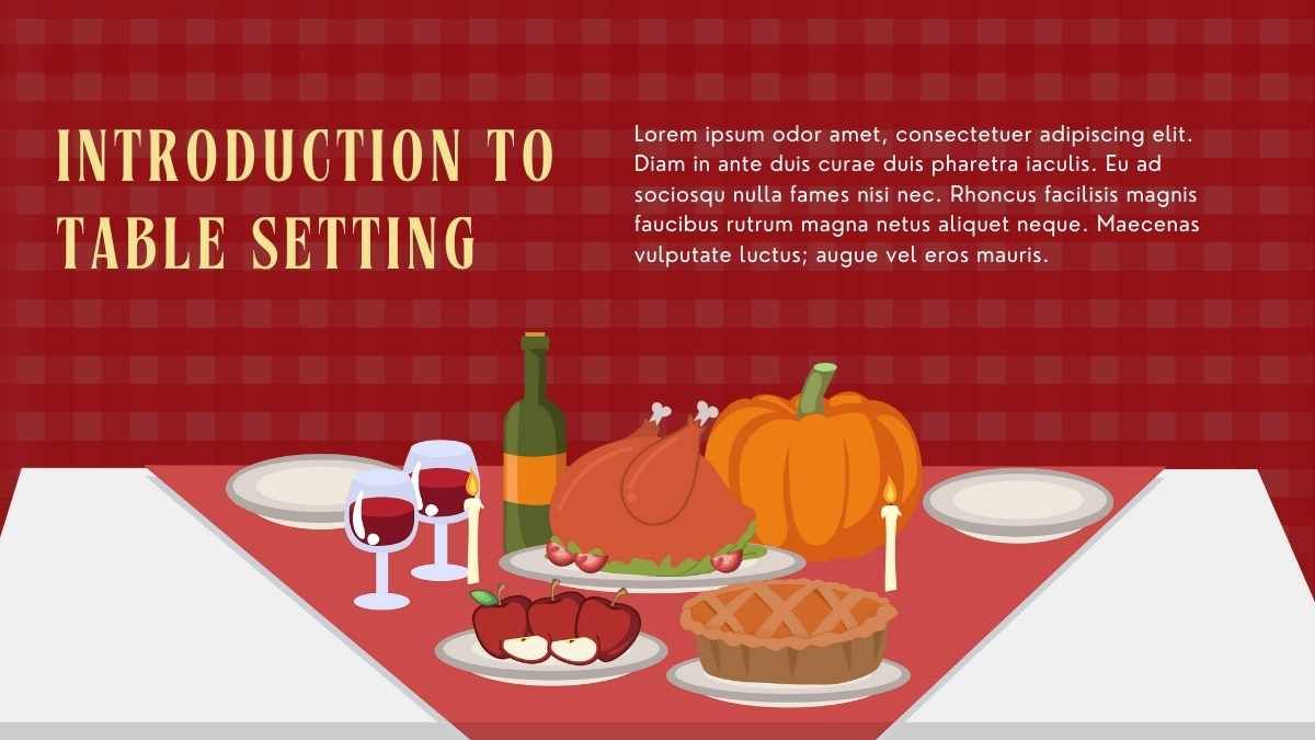 Illustrated Cottagecore Thanksgiving Table Setting Guides - slide 2