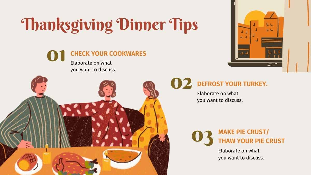 Illustrated Thanksgiving Traditions Slides - slide 12