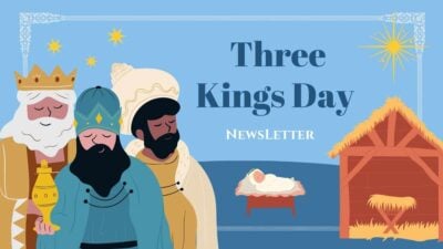 Illustrated Three Kings Day Newsletter Slides