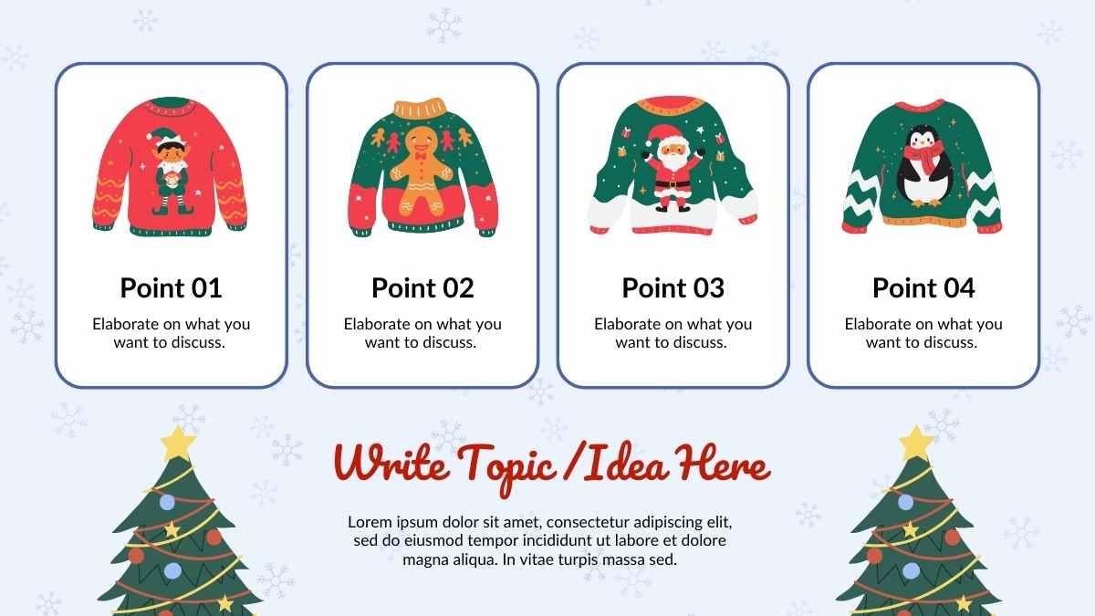 Illustrated Ugly Sweater Party Slides - slide 12