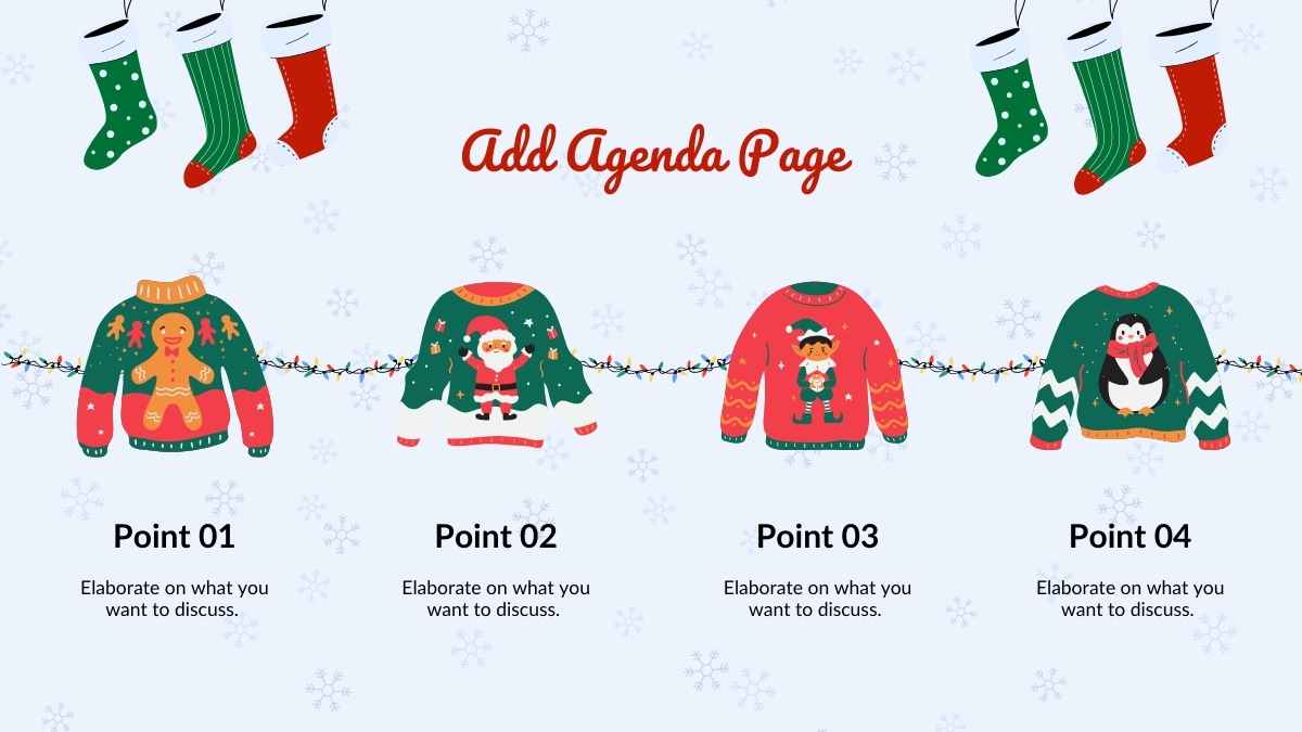 Illustrated Ugly Sweater Party Slides - slide 4