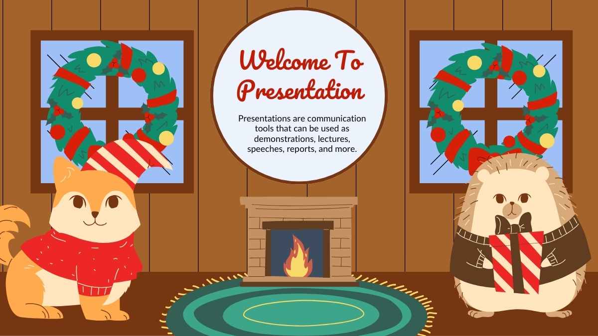 Illustrated Ugly Sweater Party Slides - slide 6