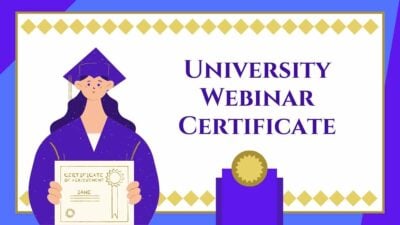 Certificado Ilustrado de Webinar Universitário