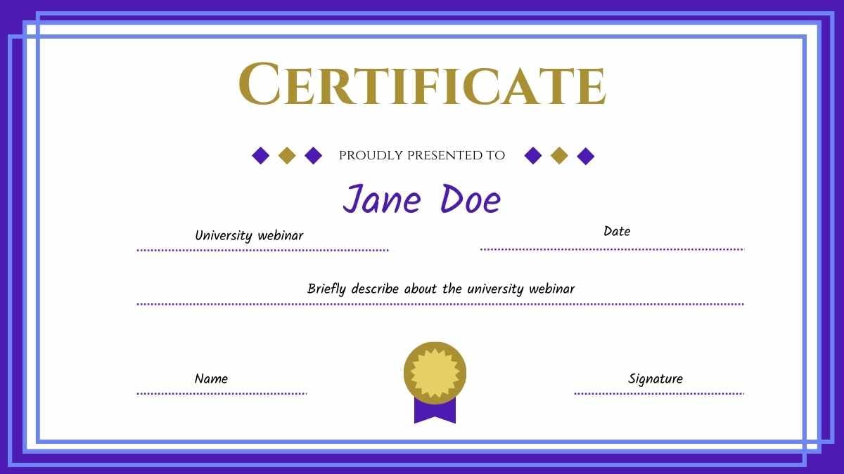 Certificado Ilustrado de Webinar Universitario - diapositiva 14