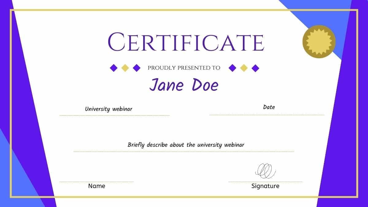 Certificado Ilustrado de Webinar Universitario - diapositiva 9