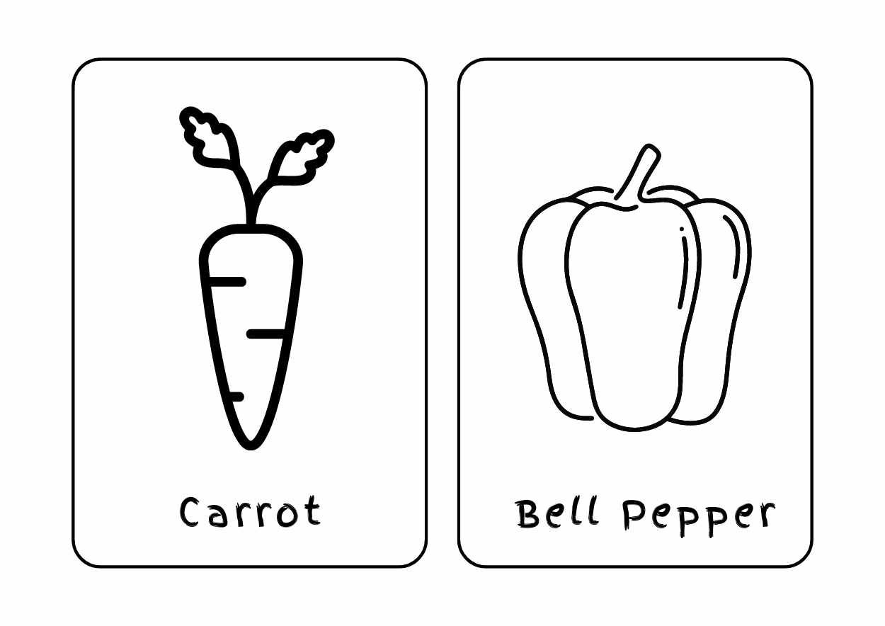 Illustrated Vegetable Coloring Book - slide 2