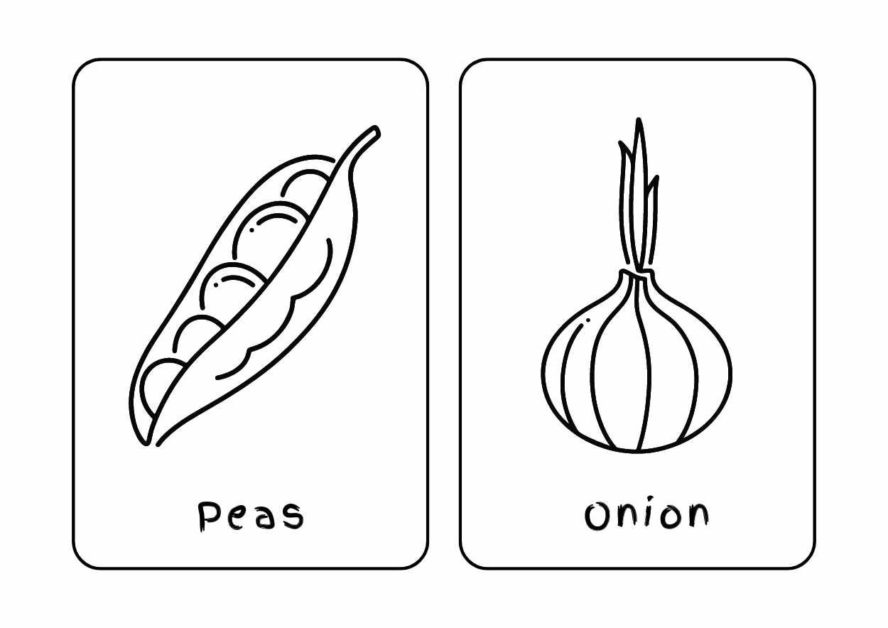 Illustrated Vegetable Coloring Book - slide 3