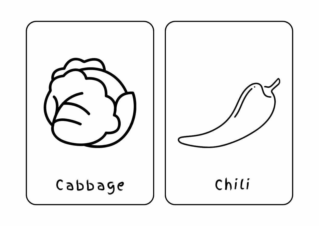 Illustrated Vegetable Coloring Book - slide 4